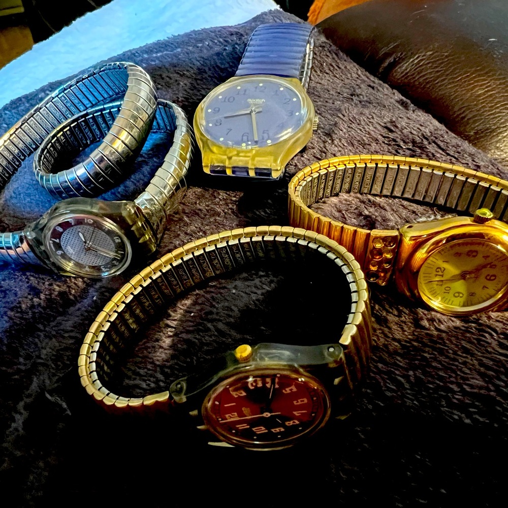 4 UNIQUE VINTAGE SWATCH WATCHES - $50!